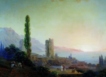 gurzuf land Romantic Ivan Aivazovsky Russian Oil Paintings
